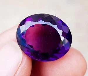 Piedra preciosa suelta tamaño colgante forma ovalada amatista púrpura natural 22 quilates - Imagen 1 de 6