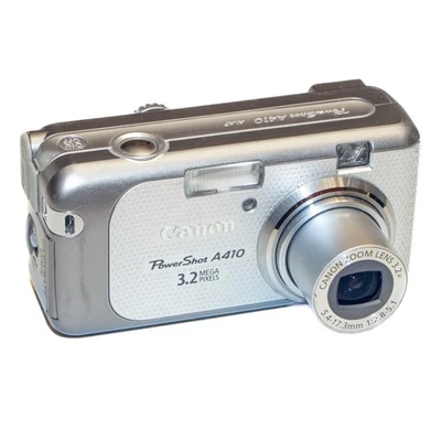 Canon PowerShot A410 3.2 MP Digital Camera – Used Lightly w/Box/Manuals/Card/CD+ - Image 1 of 4