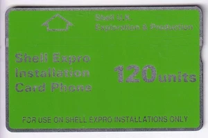OFFSHORE ECOSSE TELECARTE / PHONECARD .. SHELL EXPRO 120U L&G 128A NOTCHED - Picture 1 of 2