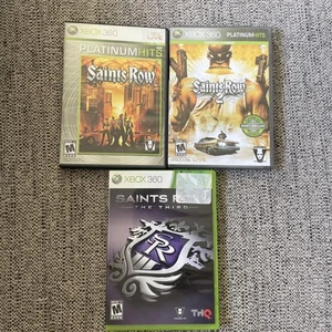 Saints Row 1,2, & 3 Game Lot Bundle Xbox 360- Tested-Fast Free Shipping! All CIB - Picture 1 of 22