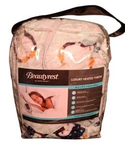 Beautyrest Microlight Reversible Luxury Heated Throw Blanket 60" x 70" Penguins - Picture 1 of 4