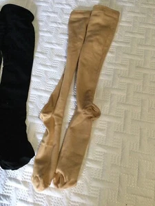 Lot 2 Compression Leg Wear for Women- Black & Tan Everyday Comfort - Picture 1 of 3