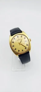 HELVETIA Date Gold Thunder Swiss Made Mechanical Vintage Watch Good Condition - Picture 1 of 17