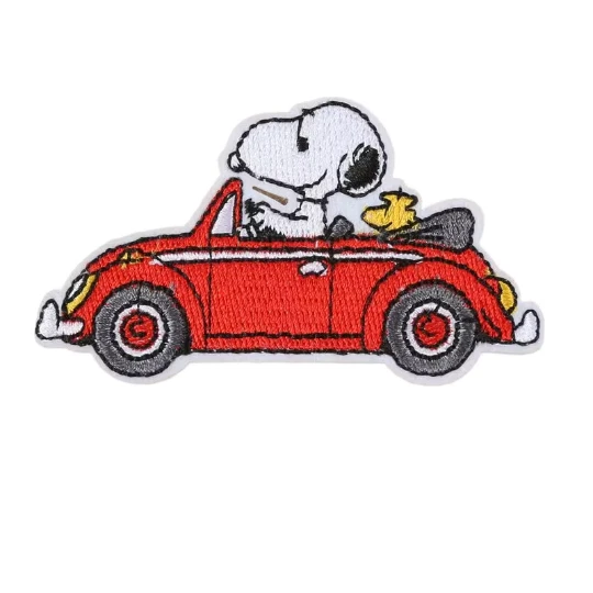 Patch conversível Snoopy Love Bug VW, passar/costurar - Imagem 1 de 1