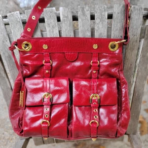 Nuevo Bolso de Mano BADGLEY MISCHKA Cuero Rojo - Imagen 1 de 9