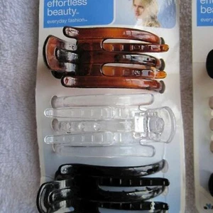3 Scunci Thick Hair Hidden Hinge Secure Hold Jaw Claw Clips Glossy Tortoiseshell - Picture 1 of 15