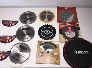 Lot Of 7 - 7.25” Saw Blades & 1 - 7” Saw Blade And Saw Blade Case... - Picture 1 of 17