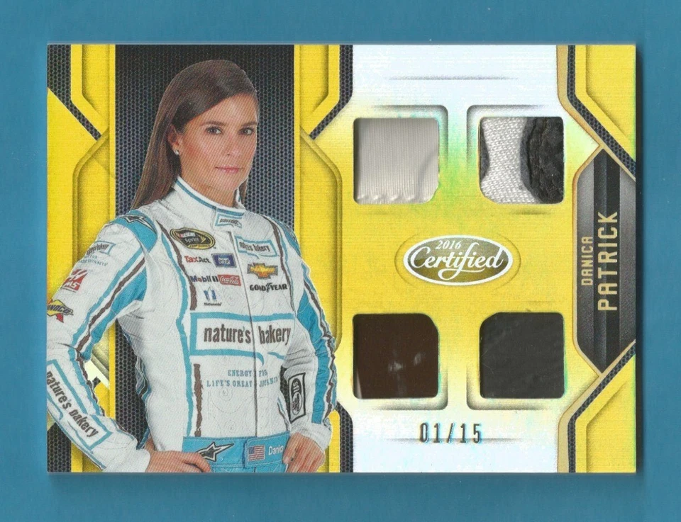 2016 Certified Racing "Complete Materials" "Gold" Danica Patrick #1/15 - Image 1 of 1
