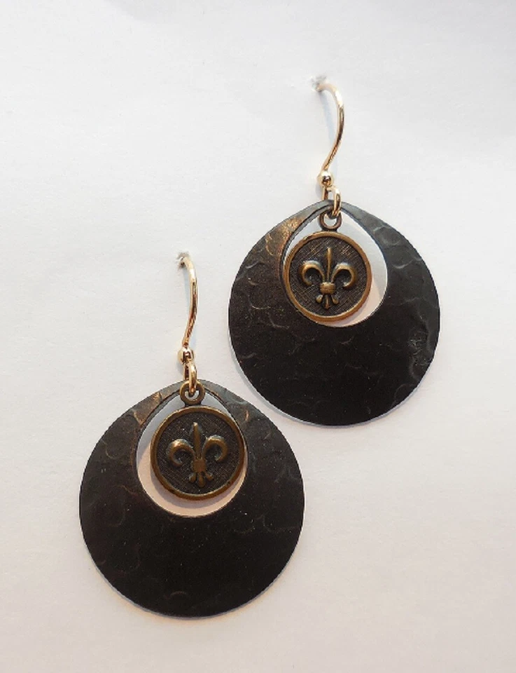 Jody Coyote Earrings Jc1045 9265 14kt Gold Plated Pink Made USA Flamingo