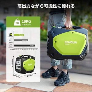 EENOUR 1.8kVA Portable Gasoline Inverter Generator GS2200i 7H Use - Picture 1 of 9