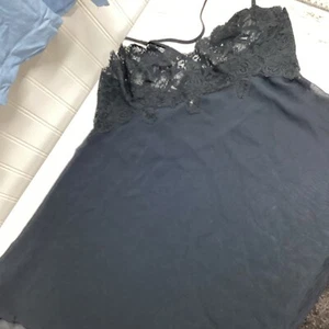 Victoria's Secret Black Lace Nightie Baby Doll Dress Up Size Medium Women’s *G - Picture 1 of 4