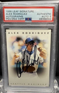 1996 LEAF SIGNATURE ALEX RODRIGUEZ AUTOGRAPHS PSA/DNA CERT AUTHENTIC AUTO 8 - Picture 1 of 2