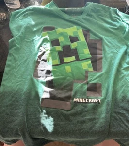 Minecraft Game Boy's Graphic Print Kids T-Shirt Large - Picture 1 of 4