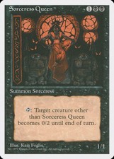 MTG - Sorceress Queen - Fourth Edition - X1 - (HP) - FREE SHIPPING