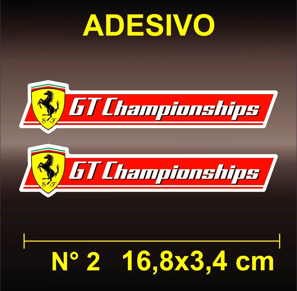Adesivi Stickers FERRARI GT CHAMPIONSHIPS | LE MANS WEC FORMULA ONE RACE LEGEND - Imagen 1 de 1