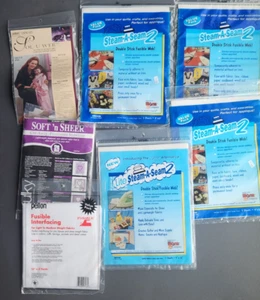 Steam-A-Seam2 Double Stick Fusible Crafts Quilting Sulky Soft n Sheer Pellon Lot - Picture 1 of 8