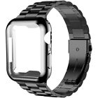 Case+Metal Stainless Steel Strap For Apple Watch  Series 9 8 7 6 5 4 Cover 45Mm
