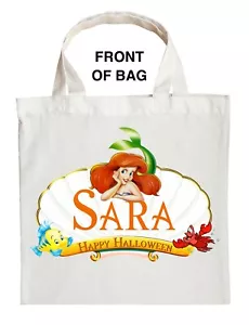 Ariel Trick or Treat Bag, Personalized Ariel The Little Mermaid Halloween Bag - Picture 1 of 2