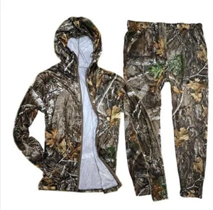 New Summer Bionic Camo Thin Hunting Clothes Leaf Waterproof Jacket +Pants Suit - Picture 1 of 25
