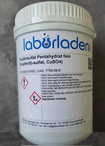 500g Kupfersulfat Pentahydrat (Kupfer(II)-sulfat, CuSO4, für Pool, Labor, Werkst - Bild 1 von 3
