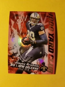 JIMMY GRAHAM (SP) RED REFRACTOR 1000 YARD CLUB #2 SAINTS 2014 TOPPS CHROME MINI - Bild 1 von 3