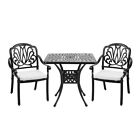 Outdoor Garden Furniture Antique Bistro Coffee Table 2/4 Chair Set Cast Aluminum