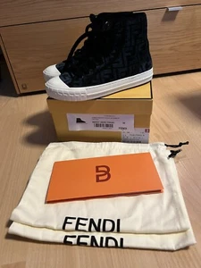 Original Fendi FF High Top Sneaker Gr. 38 Neuwertig Fullset NP 650 Euro - Bild 1 von 9
