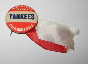1950's Baseball New York Yankees American League Champions World Series Pin - Picture 1 of 2
