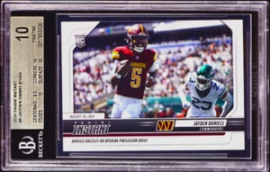JAYDEN DANIELS 2024 PANINI INSTANT #6 RC, SP /1454 PRESEASON DEBUT GAME (BGS 10) - Picture 1 of 3