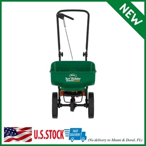 Mini Broadcast Seed Fertilizer Spreader 5000 sq ft Grass Lawn Push Wheel - Picture 1 of 13