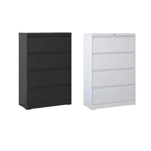 Lateral File Cabinet 4Drawer Locking Metal File Cabinet for Legal/Letter/A4 Size - Picture 1 of 14