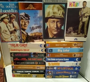 24 Vintage John Wayne VHS Tapes, Good Used Condition, Lot. - Imagen 1 de 6