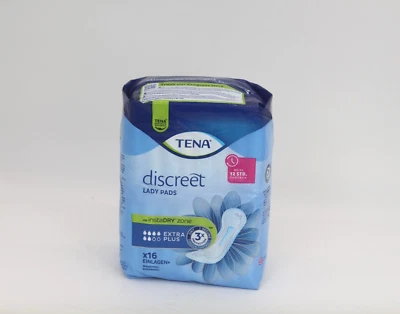 TENA Lady Discreet Extra Plus Einlagen (16 Stück) bis zu 12 Stunden Trocken - Bild 1 von 3