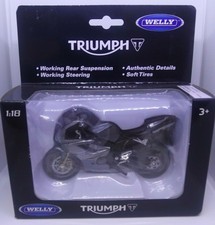 Welly modelo moto 1:18 TRIUMPH TIGER 800 blanco 4.3 /"nuevo y caja