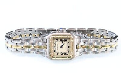 Damen Armbanduhr Quartzwerk Stahl Gelbgoldarmband Cartier Panthere (X2847) • 356€