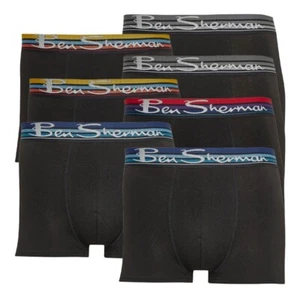 Ben Sherman Mens Everly Seven Pack Trunks black - Picture 1 of 5