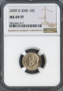 2009-D Roosevelt Dime NGC MS69 FT SMS Auction - Picture 1 of 2
