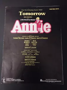 Annie Tomorrow Broadway Musical 1977 Sheet Music Piano/Vocal/Guitar - Picture 1 of 6