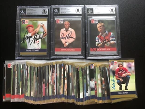 Complete Signed 1990 Pro Set Golf With 100 Signed Cards Nicklaus Palmer Stewart - Picture 1 of 10