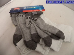 Qty= 8 (1 Pack of 8), Hanes Youth Boy Multicolor Ankel Socks, Size= Lg 3-9 - Picture 1 of 3