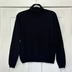 Lord & Taylor Cashmere Turtleneck Sweater Womens Size S Black Pullover - Picture 1 of 3