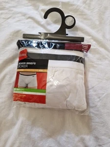 HANES BOXER BRIEFS WHITE PACK OF 2 - Picture 1 of 2