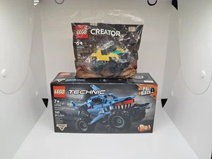 LEGO TECHNIC Monster Jam Megalodon 42134 & Rock Monster Truck 30594 BRAND NEW - Picture 1 of 9