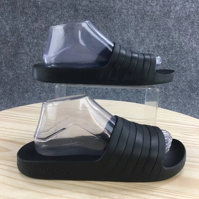 Sandalias Adidas Para Hombre 8 Adilette Aqua Informales Sin Cordones Cómodas Toboganes Negras EVA Foto 1 de 4