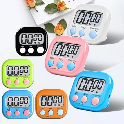 3Pcs Large LCD Digital Kitchen Cooking Timer Count Down/Up Clock Magnetic - Image 1 of 4