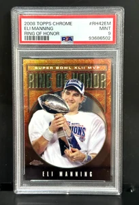 2008 Topps Chrome Eli Manning Ring of Honor #RH42EM New York Giants Mint PSA 9 - Bild 1 von 2