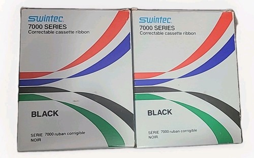 LOT OF 2 Swintec 7000 Series Correctable Cassette Ribbon (Black) FREE ...