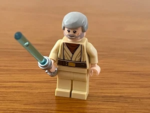 LEGO STAR WARS ALTE OBI-WAN KENOBI MINIFIGUR mit LICHTSCHWERT - Bild 1 von 4