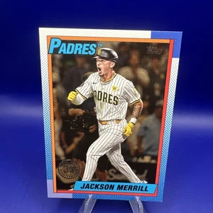 2025 Topps Series 1 Jackson Merrill #T90-64 35th Anniv. Padres /50 * Siehe Beschreibung - Bild 1 von 8