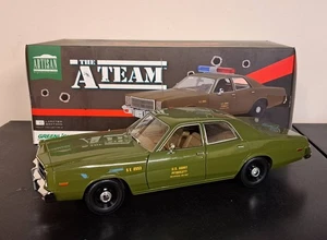 GREENLIGHT 1/18  THE A-TEAM 1977 PLYMOUTH FURY U.S. ARMY POLICE 19053 -NO LIGHTS - Picture 1 of 2